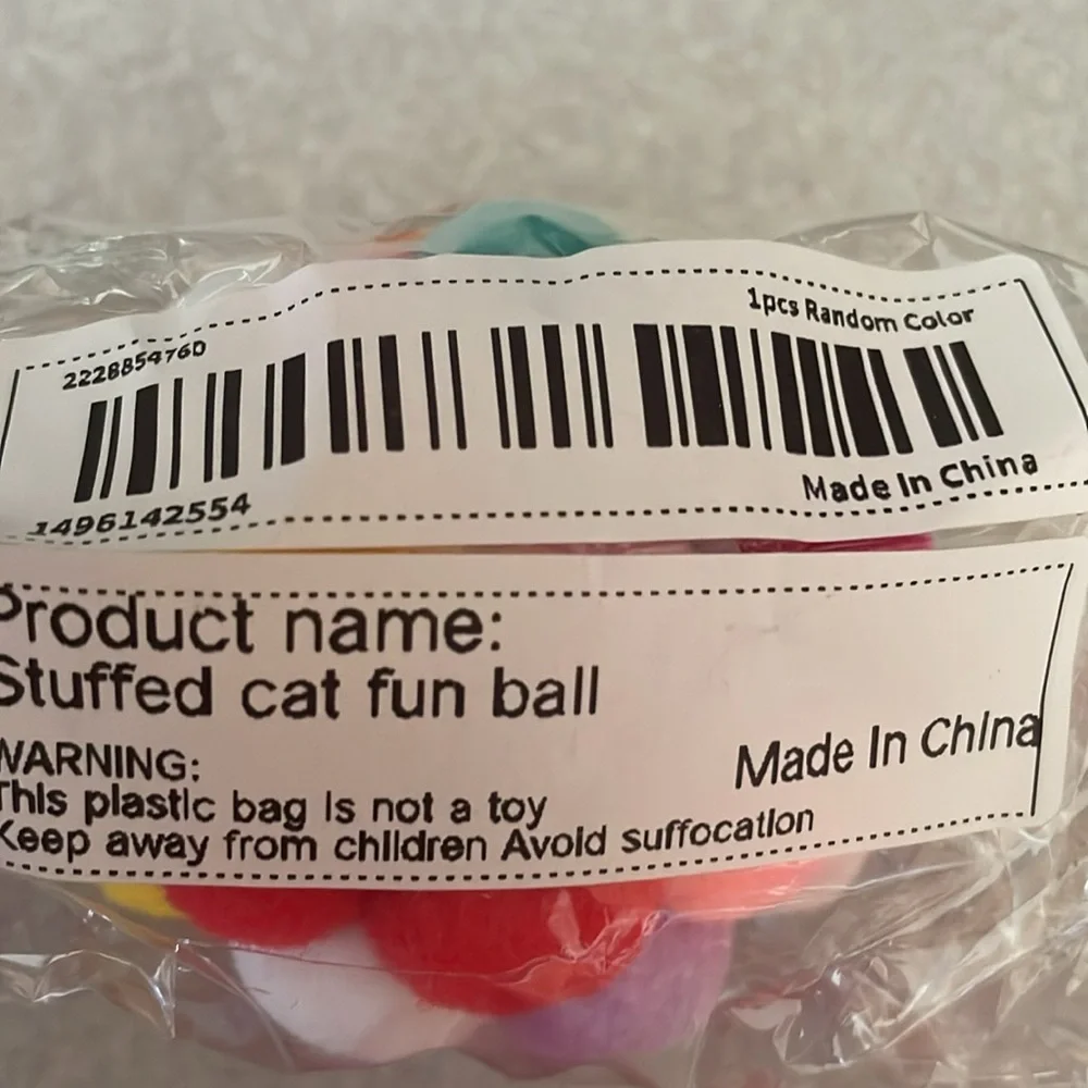3pc Cat / pet yarn balls toy ~ synthetic fibers NEW